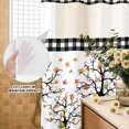 thumbnail image 2 of No Hook Shower Curtain with Built-in Rings - Farm Fall Thanksgiving Washable Waterproof Fabric Bathroom Curtains for Hotel,Rentals, 72 X 72 Inch Long , Orange Plaid Pumpkin Maple Leaf, 2 of 9
