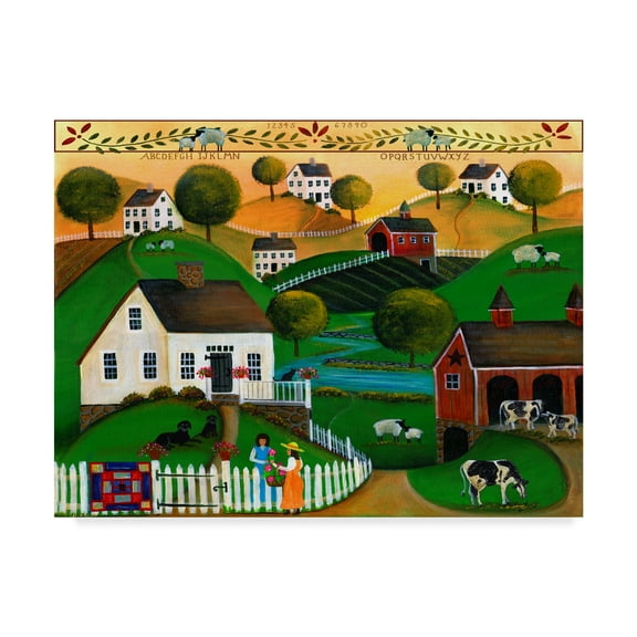 Trademark Fine Art 'May Your Home Be Blessed With Many Friends' Canvas Art by Cheryl Bartley