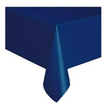 Rectangular 54" x 84" Navy Plastic Table Covers, 3 Count, by Way To Celebrate