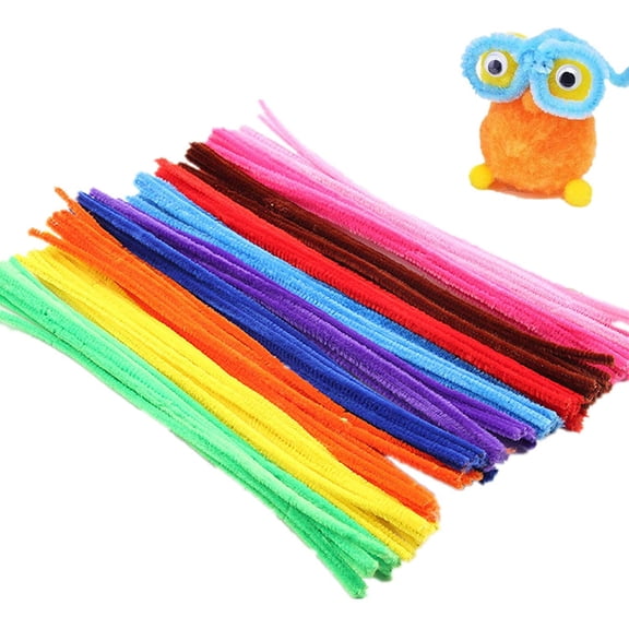100Pcs Pipe Cleaners, Trianu Pipe Cleaners Craft Supplies for DIY Creative Crafts Decorations, Colorful