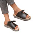 thumbnail image 5 of VerPetridure Bow Slippers for Women, Comfy Indoor House Shoes, Open Toe Slides with Arch Support for Summer, 5 of 6