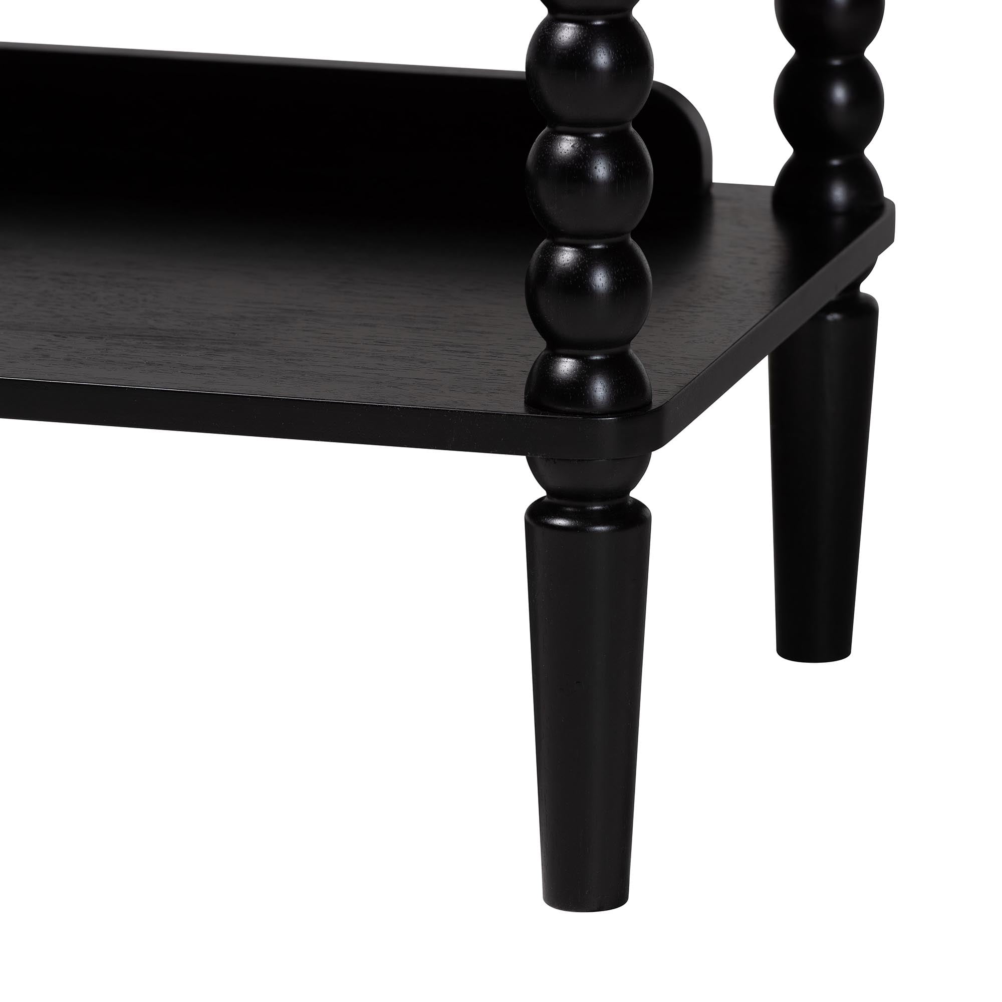 Baxton Studio Lucera Farmhouse Display Shelf, 5-Tier, Black