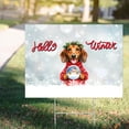thumbnail image 4 of Hello Welcome Winter Dachshund Holding Snow Globe Snowman Yard Sign Wiener Dog Lover Gifts Idea Outdoor Home Lawn Garden Porch Decor - 13015, 4 of 5