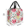 thumbnail image 3 of Lsque Christmas Cute Pigs Pattern Lunch Bag Women/Men Insulated Lunch Box,Small Leakproof Cooler Food Lunch Containers Reusable High Capacity Lunch Tote Bags, 3 of 6
