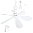 thumbnail image 1 of Ventilador de techo Xindejia alimentado por USB 6 aspas DC 5V blanco, 1 of 7