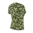 thumbnail image 4 of Green/Light Green Camo Abstract Pattern T-shirt for Women - Camo Color Code 0052, 4 of 6