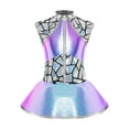 thumbnail image 3 of Oyolan Robe Alien pour Filles Enfants Robe Robot Galaxie Cosmique Sequins Sans Manches Évasée Ligne A Robes de Danse Bleu 16, 3 of 7