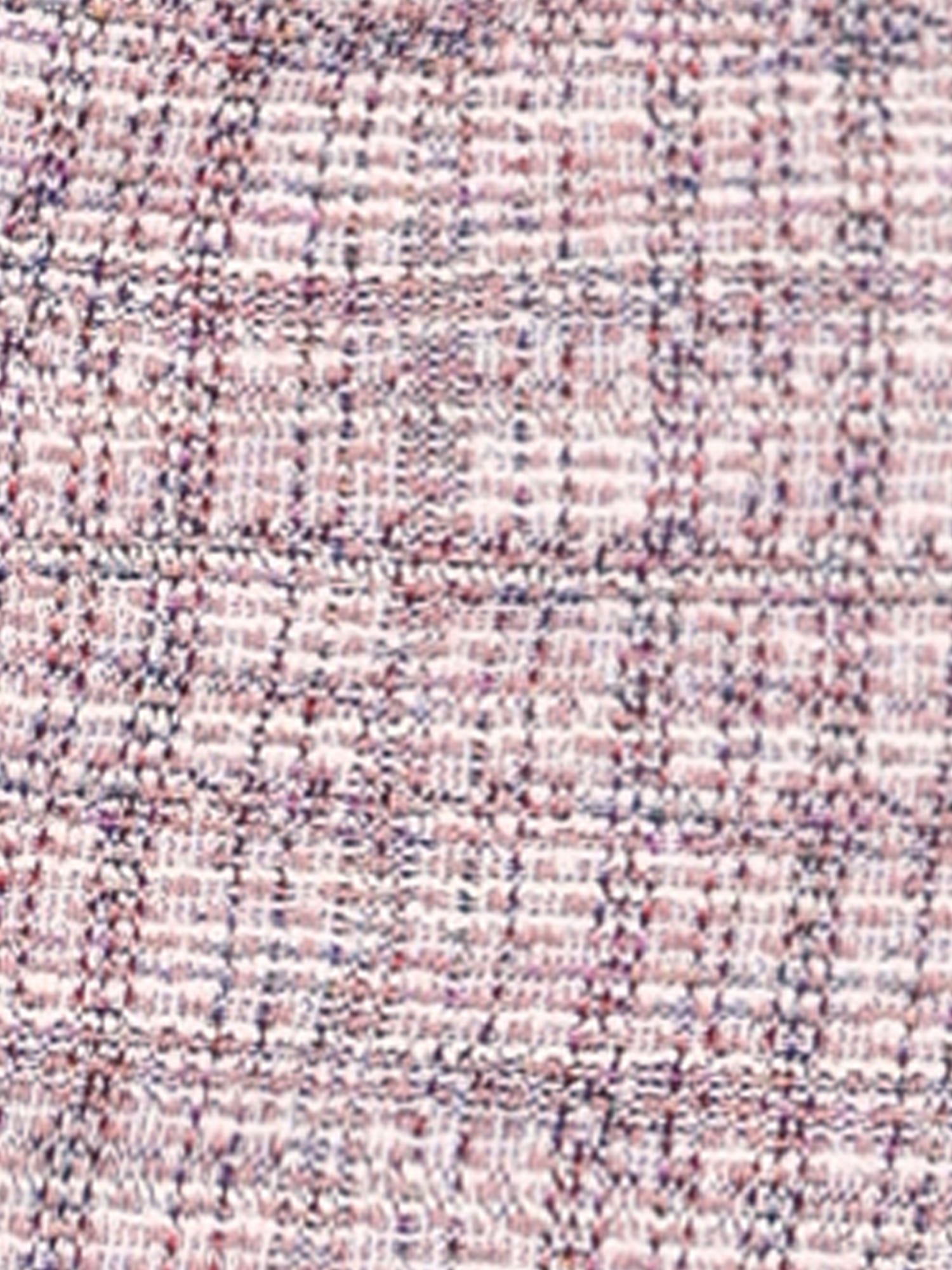 DARING DIVA Tweed Boat Neck Plaid Sheath Dress XL White Pink