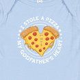thumbnail image 3 of Inktastic I Stole a Pizza My Godfather's Heart Baby Romper Coveralls, 3 of 4