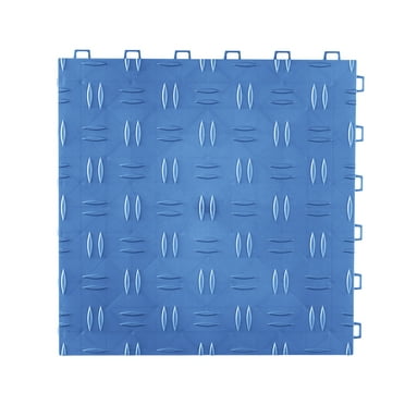 SKYSHALO 12x12" 50-Pack Composite Garage Tile Garage Flooring Blue