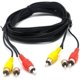 thumbnail image 3 of Cable compuesto de audio/video RCA de 10 pies para DVD/VCR/SAT, conectores amarillo/blanco/rojo, 3 machos a 3 machos, 3 of 3