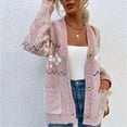 thumbnail image 2 of Vedolay Cardigan for Women Casual Lightweight Knit Cardigan Sweaters of Female Pink,S, 2 of 5