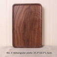 thumbnail image 2 of Rustic Walnut Wooden Tray Wood Serving Tray Square Rectangle Platter Tea Tray Coffee Table Tray, 2 of 11