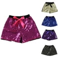 thumbnail image 2 of LYMAYTER Baby Toddler Sparkle Sequin Shorts Double Sided Elastic Waist Party Stage Performance Shorts 0-6Y, 2 of 8