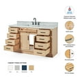 thumbnail image 3 of Ariel Hepburn 61 Inch Single Rectangle Sink Bathroom Vanity With Italian Carrara Marble Countertop 1.5 Inch Edge In Oak, 3 of 10