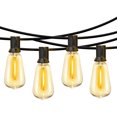 thumbnail image 1 of Guirnaldas de luces solares para exteriores, Guirnaldas de luces LED para exteriores con 25 bombillas LED de filamento, Guirnaldas de luces decorativas para exteriores para bodas en el jardín, UL-CE-R0HS, 1 of 4