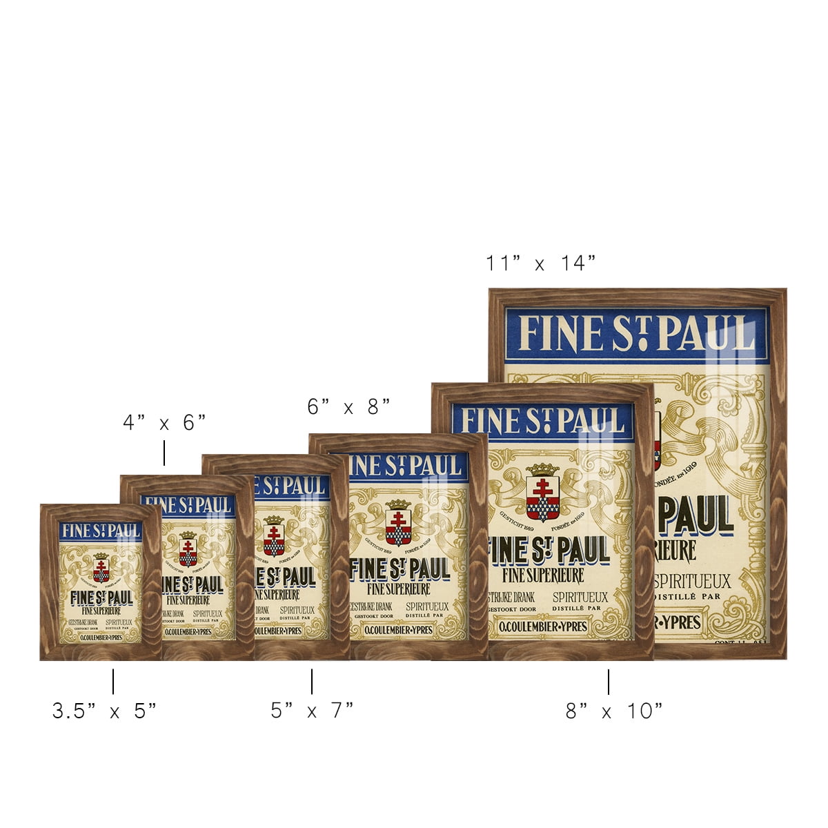 Fine St. Paul -Framed Print w/glass-Walnut