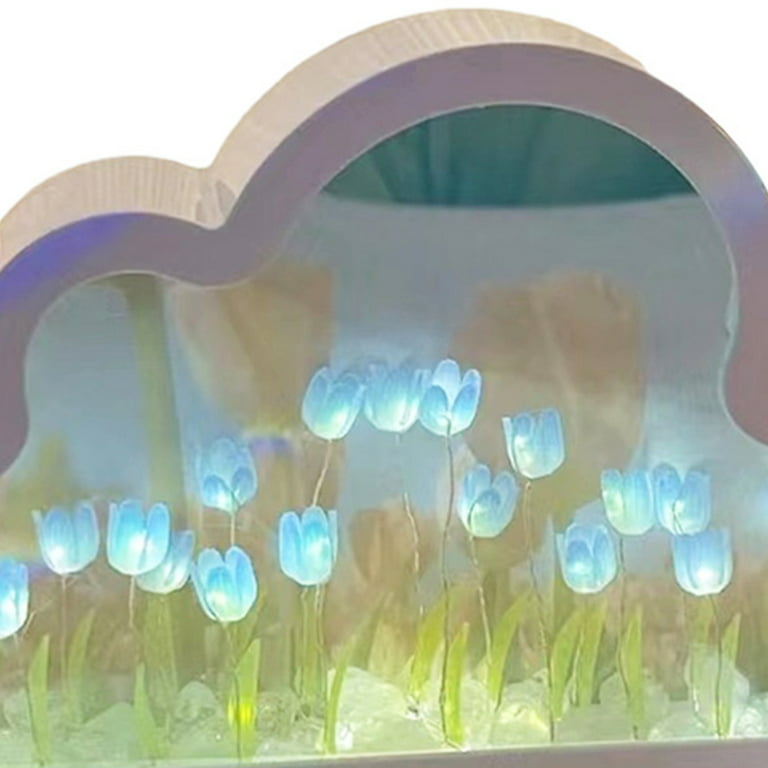 1pc Cloud Tulip Nightlight DIY Spiegelblume Meer Atmosphäre Licht