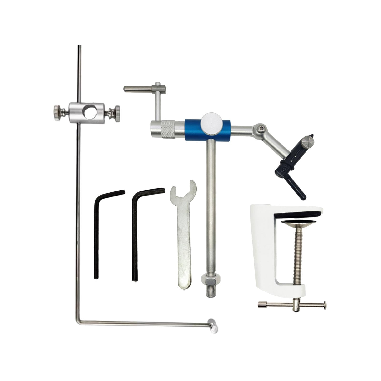 Rotary Fly Tying Vise, Tabletop Fly Tying Vise Jigs Tool Aluminum Alloy with 360° Rotation files Tying Tool, Desk Clip Type