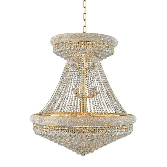 Artistry Lighting Primo Collection 36"x45" Gold 28-Light Hanging Crystal Chandelier