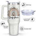thumbnail image 3 of Dog Mom 40 oz Tumbler, Paw Print Stainless Steel Handle Straw, 40oz Cup Cup Gift for Women, 3 of 5