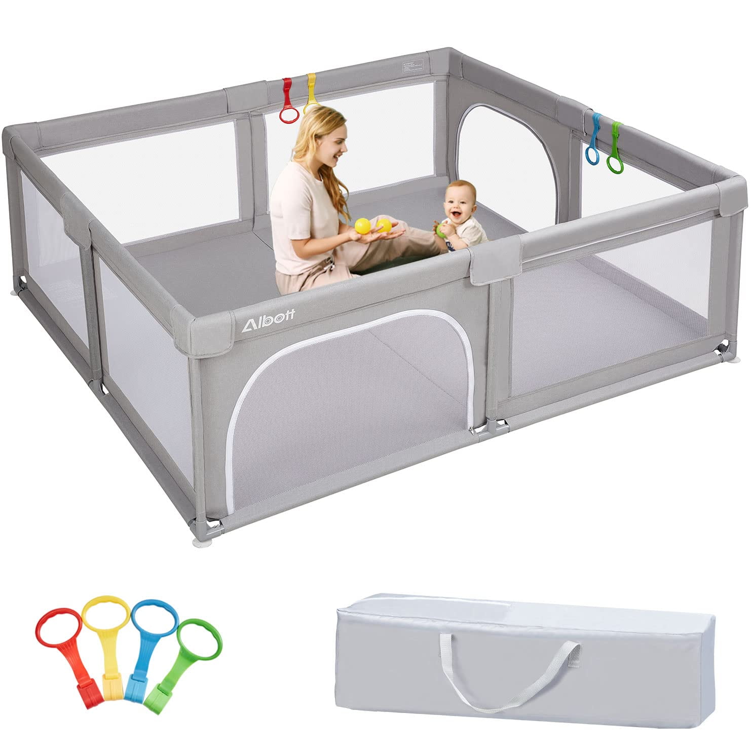 Albott Portable Baby Playpen for Babies and Toddlers Extra Large Baby