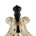 thumbnail image 6 of Farmhouse Pendant Chandelier, Distressed White, French Country Wood Design, Bulb Not Included, 6 of 8