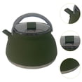 thumbnail image 6 of koolsoo Camping Kettle Camp Cook Pot 1.5L Folding Silicone Stainless Steel Cookware Household Travel Kettle Tea Coffee Pot for Hiking Dark Green, 6 of 8