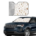 thumbnail image 2 of Yiaed Coffee Print Car Windshield Sunshade Front Auto Car Front Window Sun Shade Foldable Sun Visor Shield Cover Auto Accessories for Sedan SUV Truck-Medium, 2 of 5