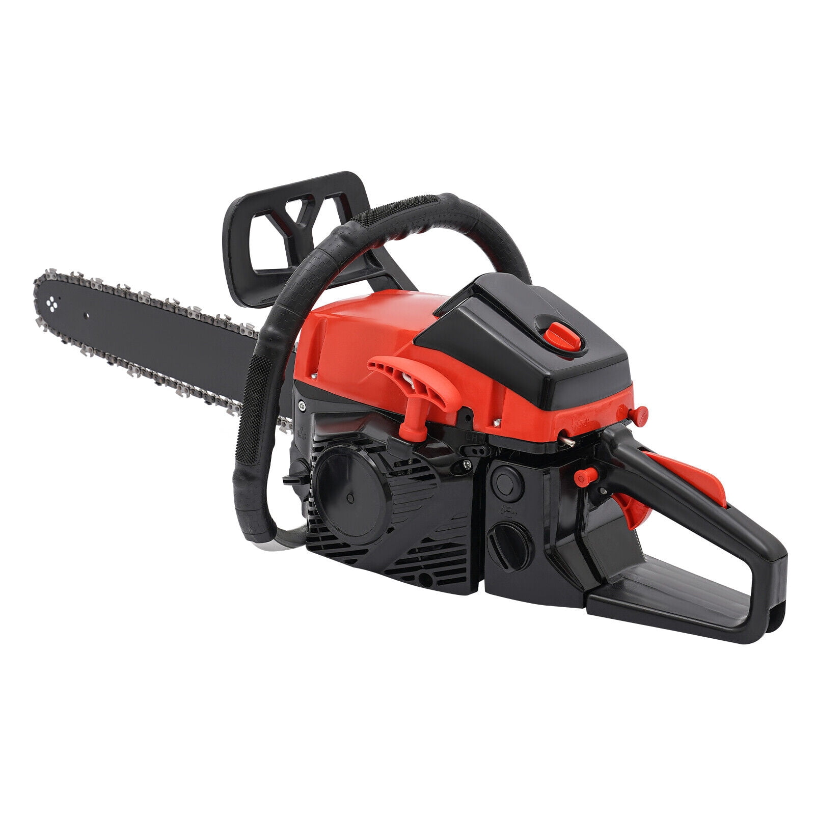 Gas Chainsaw, 2.2Kw Black+Red Handheld Gasoline Chain Saw, 58cc Gasoline Chainsaw For Garden Pruning, Forest Logging, Firewood Cutting