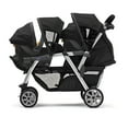 thumbnail image 4 of Chicco Cortina Together Double Stroller for Infants and Toddlers - Minerale (Black/Silver), New, 4 of 12