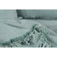 thumbnail image 3 of Rizzy Home Donny Osmond Cotton Wedding Blanket, 3-Piece Set Aqua, 3 of 5