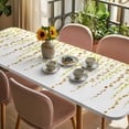 thumbnail image 3 of Sage Green Polka Dots Table Cloths for 8 Foot Rectangle Tables, Vintage Abstract Art Watercolor Patio Waterproof Elastic Fitted Tablecloths, Washable Rectangular Table Cover for Camping, 3 of 8