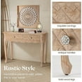 thumbnail image 4 of SUNVIVI 42" Console Table with Carved Drawers, Farmhouse Wood Entryway Table, Small Sofa Table for Living Room, Entryway Table with Storage, Foyer Table for Hallway, Front Door, Gray, 4 of 7