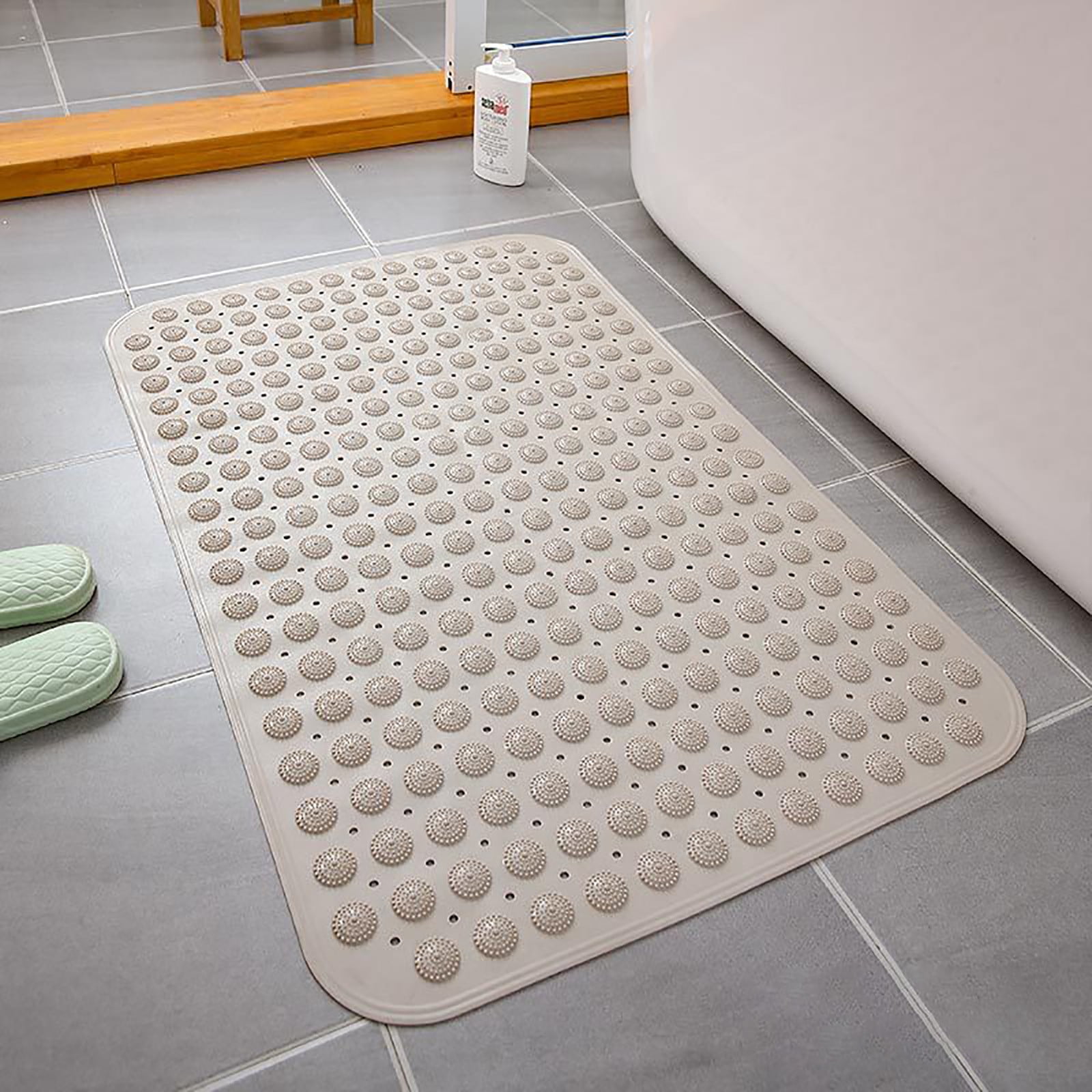 zhiyu square shower mat extra large non slip mat for elderly & kids