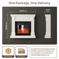 thumbnail image 3 of FURRYFECTION 40" Electric Fireplace with Mantel, Freestanding Fireplace Heater TV Stand with Adjustable 3D Flame, Remote Control, 1500W, White, 3 of 8