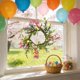 thumbnail image 5 of Decoraciones de Pascua, adornos de Pascua, regalos de Pascua, corona de ratán con forma de huevo de Pascua, guirnalda para fiesta de Pascua y decoración navideña, anillo decorativo de plástico., 5 of 6