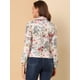 thumbnail image 5 of Chaqueta Tipo Blazer Informal Con Solapa De Muesca Y Manga Larga Para Mujer Beige-Floral L, 5 of 6