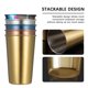 thumbnail image 2 of De tazas de acero inoxidable de 500ml de capacidad para niños y adultos, tazas de Metal inastillable Tomshoo Multicolor, 2 of 7