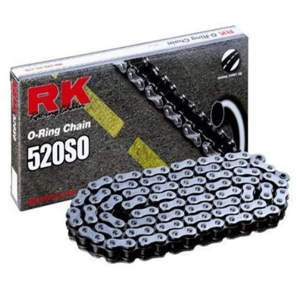 RK Racing Chain 520-SO-126 (520 Series) Steel 126 Link Traditional Street and Off-Road O-Ring Chain with Connecting Link