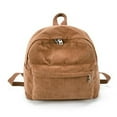 thumbnail image 1 of Women Corduroy Backpack Travel Rucksack Handbag School Bag, 1 of 3