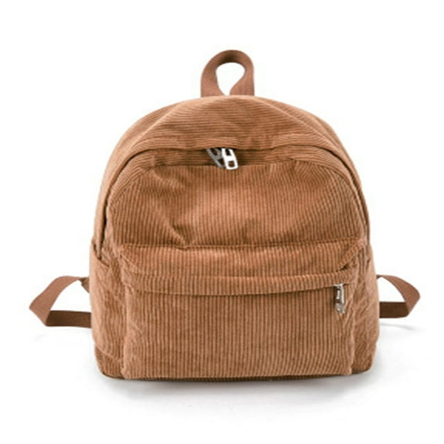 Women Corduroy Backpack Travel Rucksack Handbag School Bag