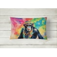 thumbnail image 2 of Hippie Animal Chimpanzee Throw Pillow 12 in x 16 in, 2 of 4