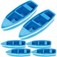 thumbnail image 4 of Beach Style Miniature Boat 6Pcs Blue Durable Resin for Kids Playing, 4 of 5