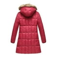 thumbnail image 2 of Haute Edition Women's Mid-Length Puffer Parka Coat with Faux Fur-lined Hood, 2 of 5