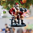 thumbnail image 5 of AuroraX Acrylic Christmas Decoration Creatives Hanging Contemporary Keepsake Ornaments Decorative Neutral Muscular Santa Claus for Home,Christma Tree,Party Decor, 5 of 6