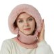 thumbnail image 1 of Mono con bufanda y estampado de cáñamo clásico de moda, gorro acolchado cálido y frío, gorro de lana para otoño e invierno, 1 of 6