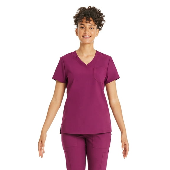 Scrubstar Women's Core Essentials Stretch V-Neck Scrub Top, Sizes XS-3XL