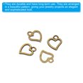 thumbnail image 5 of Uxcell Metal Pendants Drops, 50 Pack Hollow Heart Shape Mini Pendant for Jewelry Making DIY, Bronze, 5 of 5