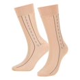 thumbnail image 2 of Spencer Mens Silk Sheer Nylon Dress Socks Ultra Thin Business Striped Socks, 5 Pairs, 2 of 9